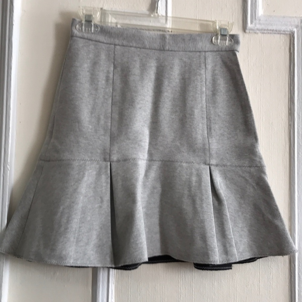 Madewell Gray Pleated Skirt